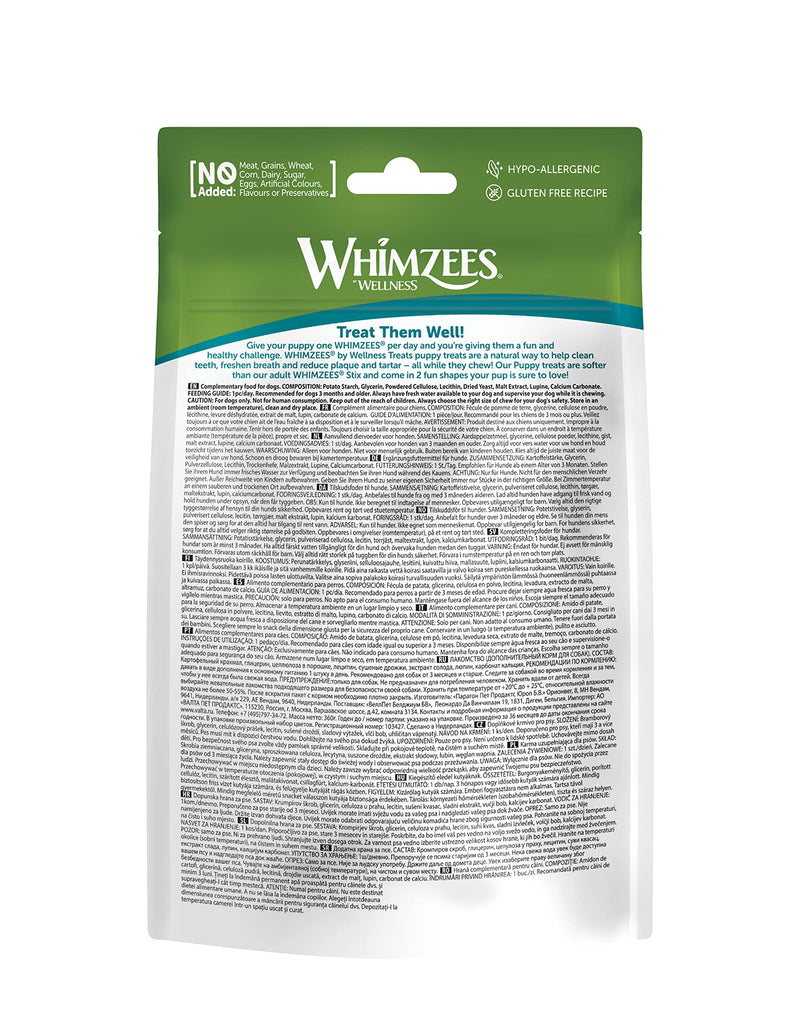 WHIMZEES Puppy Stix M/L, 14 Pieces – Dog Dental Stix, Size M/L, Dog Dental Sticks for Medium and Large Breeds, Natural and Grain Free, Rawhide-Free, Vegetarian, No Added Sugar Medium to Large Breed (9-14kg) 15.07 g (Pack of 14)