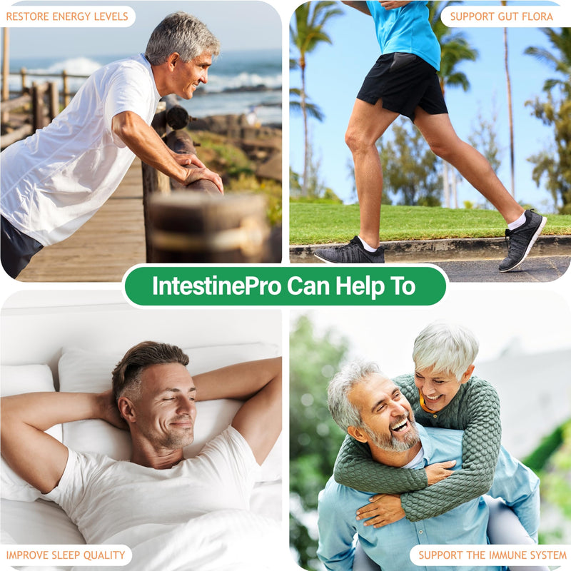 IntestinePro - Gut Health Supplement with Non-GMO Wormwood, Black Walnut, Clove, Pumpkin Seed + 14 More Premium Ingredients - Natural Support for Humans - 60 Vegetarian Capsules