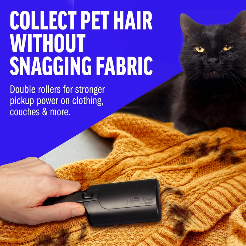 ChomChom Roller Mini for Pet Hair - Mini ChomChom Lint Roller Pet Hair Removal Tool for Clothes, Couches and Cars - Dog Hair Remover and Lint Remover for Clothes - Reusable Lint Roller for Cat Hair - BeesActive Australia