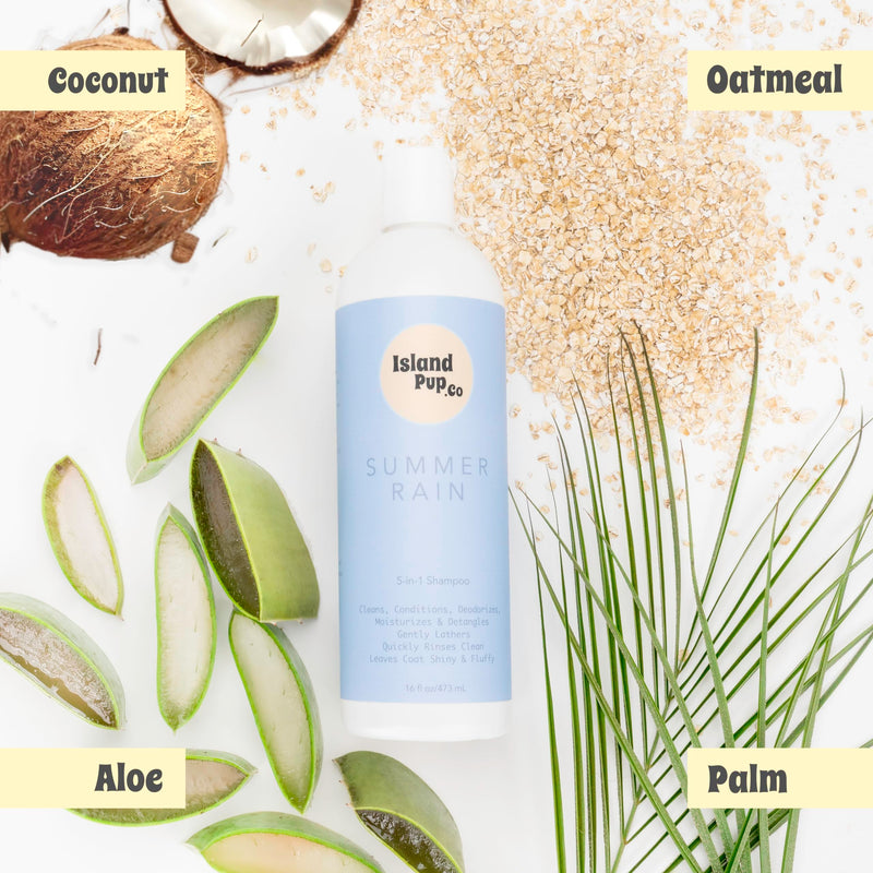 Islandpup 5-in-1 Organic Dog Shampoo and Conditioner | Hydrating, Deodorizing & Detangle | Natural Dog Shampoo made with Oatmeal & Coconut| Locks Moisture in The Skin for Lasting Hydration | 16 FL OZ - BeesActive Australia