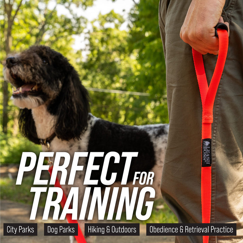 Leashboss Extra Long Dog Leash - Long Lead Leash for Dog Training - Recall Leash for Dogs Outside 20 Foot Black - BeesActive Australia