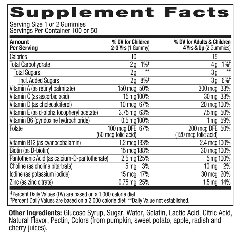 OLLY Kids Multi Gummy Worms, Overall Wellness & Immune Support - 100 Count Bottle 100 Count (Pack of 1)
