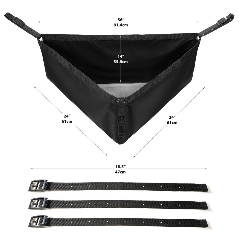 Corner Horse Feeder - Deep Corner Hay Feeder for Stalls and Equestrian Trailers - Mesh Bottom and Three Adjustable Straps - includes Hoof Pick and Brush - BeesActive Australia