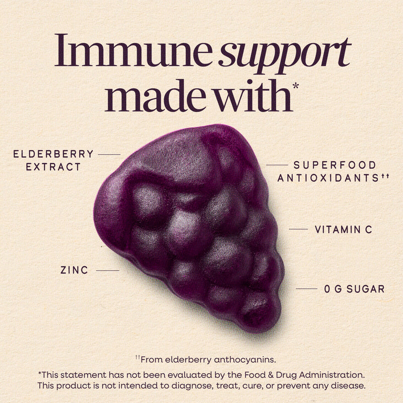 Nature's Way Sambucus Kids Zero Sugar Elderberry Immune Gummies, 50 ct | Immune Support Gummy for Kids Ages 2+,* with Black Elderberry Extract, Vitamin C, and Zinc, Zero Sugar 50 Count (Pack of 1)