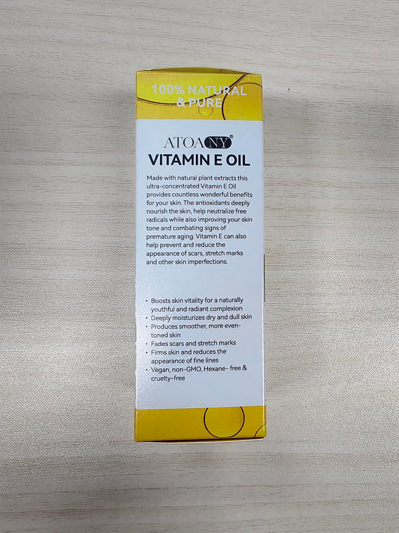 Vitamin E Oil, Ultra Concentrated Vitamin E Oil for Skin, Face, Hair, and Scars, 100% Natural & Pure-Non-GMO, 2 Fl Oz