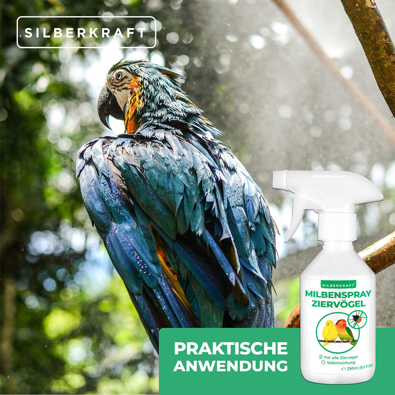 Silberkraft mite spray 250 ml for pet birds and chickens, reliable mite protection, efficient and guaranteed helpful anti-mite agent - BeesActive Australia