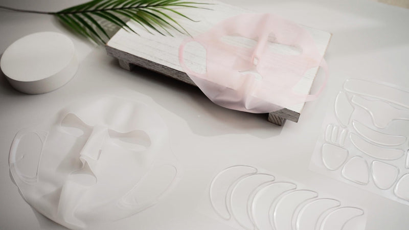 Maitys 32 Pcs Silicone Face Mask & Anti-Wrinkle Patches,Clear, Milk White Clear, Milk White
