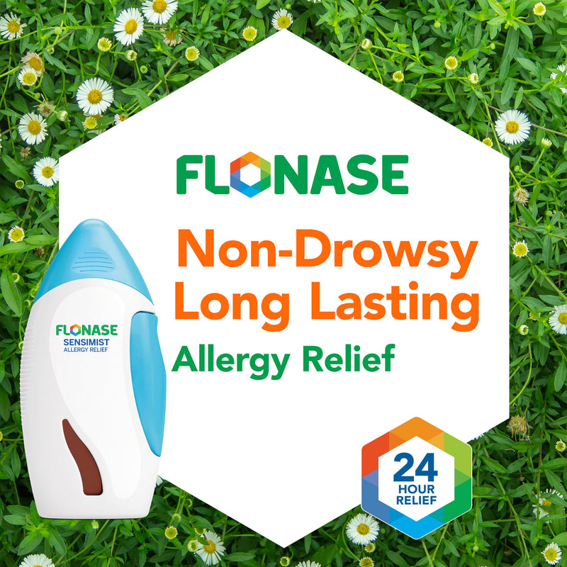 Flonase Sensimist Allergy Relief Nasal Spray for Non-Drowsy, 24-Hour Multi-Symptom Allergy Relief – 120 Sprays 0.31 Fl Oz (Pack of 1)