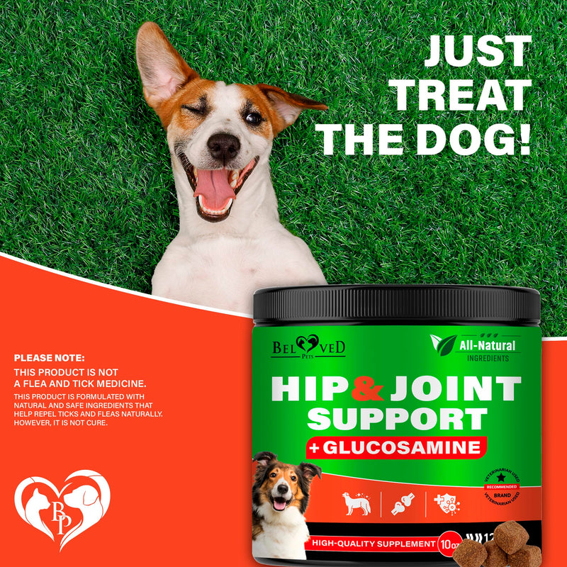 Dog Hip and Joint Supplement & Arthritis Pain Relief Treats - Glucosamine Chondroitin MSM Soft Chews for Senior Dogs - Natural Medicine & Support Mobility - Turmeric Vitamins for Dysplasia - USA - PawsPlanet Australia