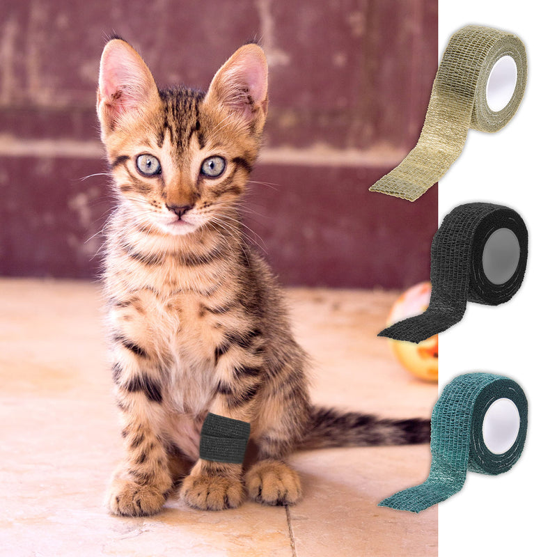 Eco-Fused Self-Adhering Bandage - Injury Wrap Tape for Pets, Dogs, Cats, Horses - Pack of 6 - Dog Bandages for Legs - Prevent Licking - Does not Stick to Hair - Elastic, Water Repellent, Breathable Real Camo for Pets