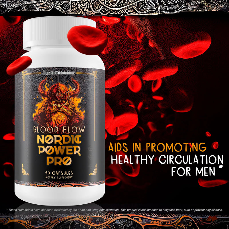 Blood Flow Nordic Power Pro - Our Best Blood Circulation Supplements for Men - Increase Blood Flow Care - Blood Circulation Pills - Male Nordic Power Supplement for Max Blood Flow