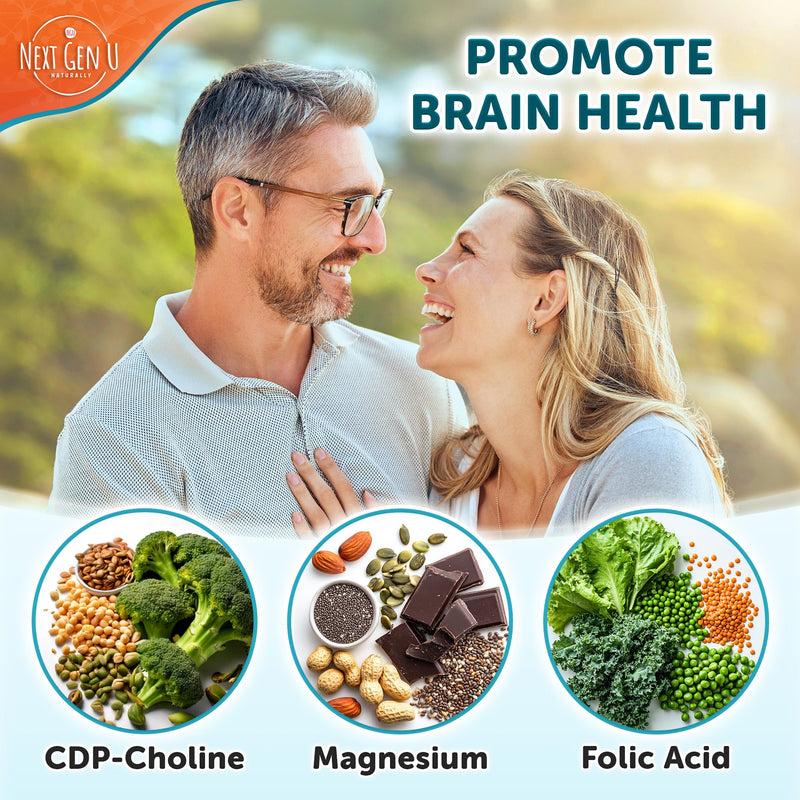 Brain Supplement - 120 Vegan Capsules - Dietary Nootropic May Help Memory, Cognitive Function & Focus - Formulation with Amino Acids, Polyphenols & B Vitamins - for Women, Men & Seniors - by NextGenU