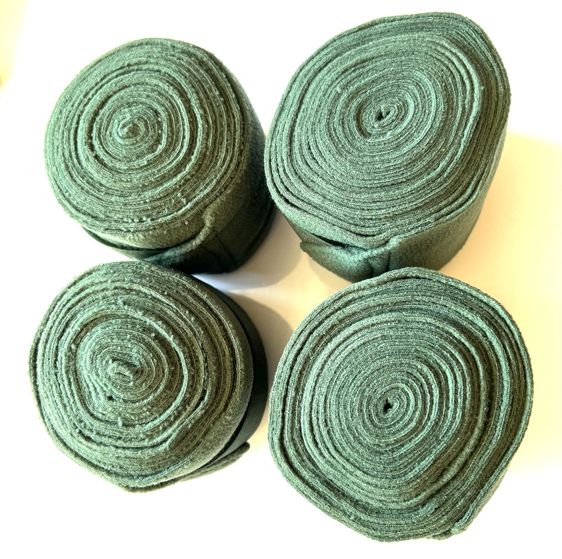 MedTool Fleece Horse Polo Wraps Set of 4 Bandages (Green) - BeesActive Australia