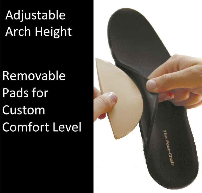 FootChair Orthotics with Pads for Adjustable Arch Height. Relieve Plantar Fasciitis and Other Foot Pain (Women’s 7-8.5 / Men’s 5-6.5) Women’s 7-8.5 / Men’s 5-6.5 - BeesActive Australia