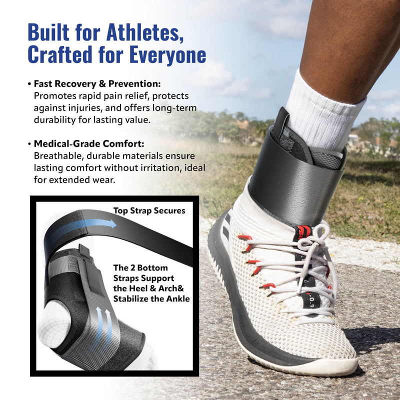 SportLock EZ8, Lace Up Ankle Brace for Women and Men, Ankle Support, Removeable Side Stablizers, Foot Brace, For Sprained or Injured Ankle and More, Ankle Brace for Sports, 2X