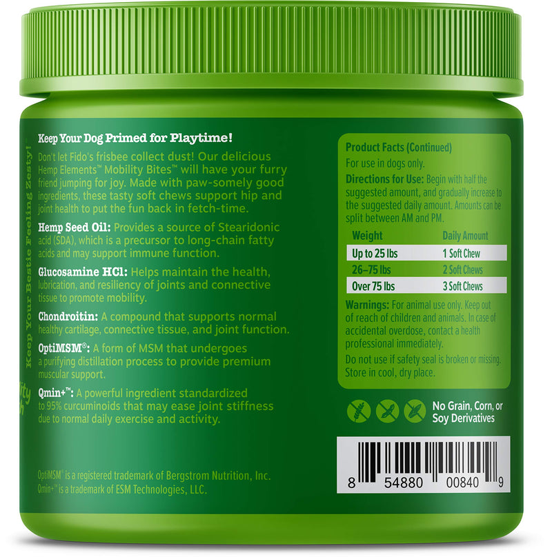 Allergy Immune Soft Chews + Hemp Seed for Dogs - with Curcumin + Glucosamine for Dogs with Hemp - Hip & Joint Dog Supplement with Chondroitin