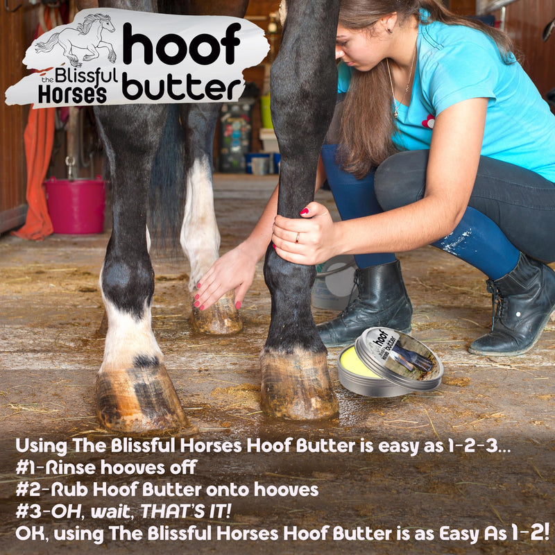 The Blissful Horses Hoof Butter All Natural Support for Your Horse's Hooves, 4-Ounce - BeesActive Australia