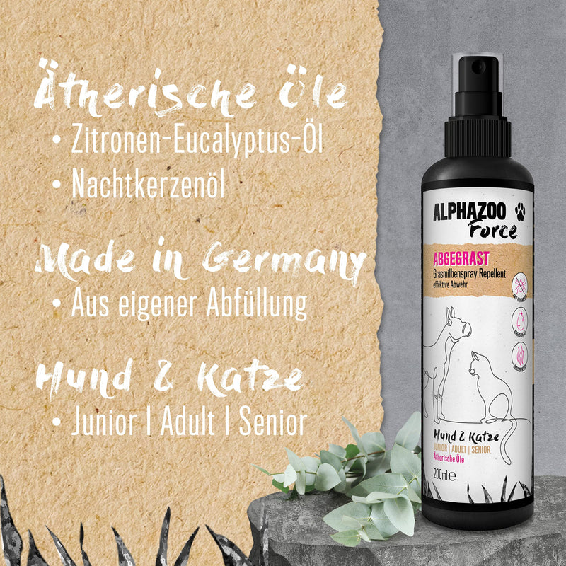 alphazoo Abgegrast I Grass mite spray for dogs and cats 100 ml I Natural oils, gentle on the skin I Fight grass mites, relieve animal itching 100 ml - BeesActive Australia