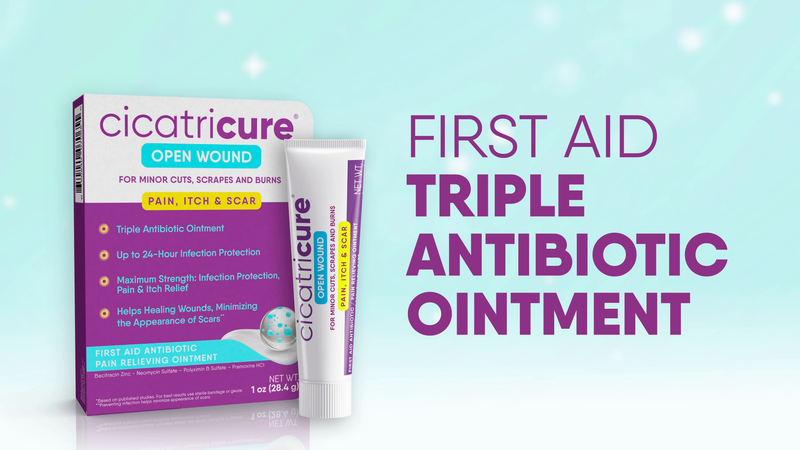 Cicatricure Triple Antibiotic Ointment with Pain Relief, Bacitracin, 1 oz 1 Ounce (Pack of 1)