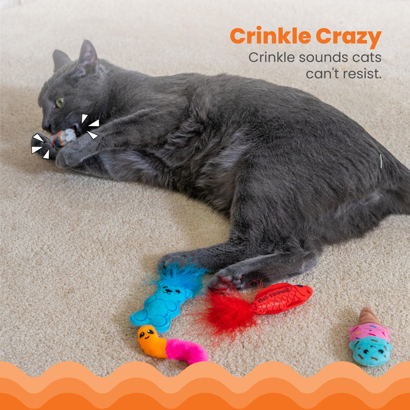 Catstages Kitty Sweet Treats Plush Catnip Cat Toys - 6 Pack - BeesActive Australia