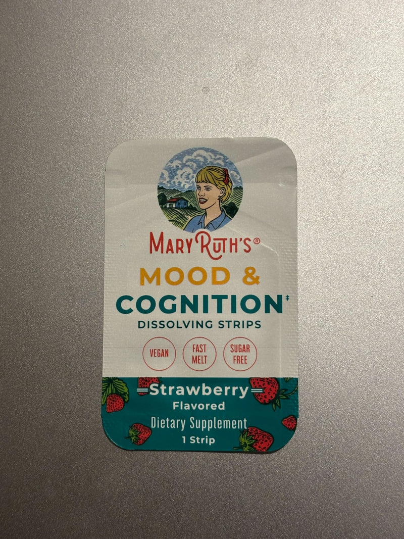 MARYRUTH'S Mood & Cognition Dissolving Strips, Vitamin B12, 30 Count | Vitamin B12, Vitamin B6, Saffron, Folate, Sugar Free