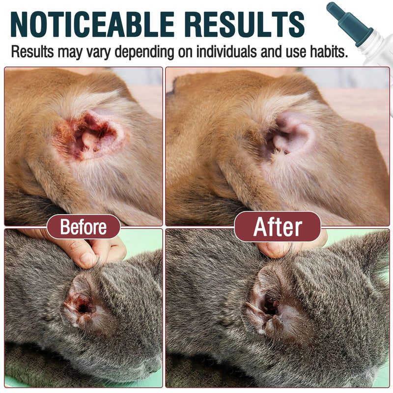 Dog Ear Infection Treatment Drops, Cat Ear Cleaner to Help Remove Debris &Smell for Cats & Dogs,Soothe and Relieve Itchiness 3