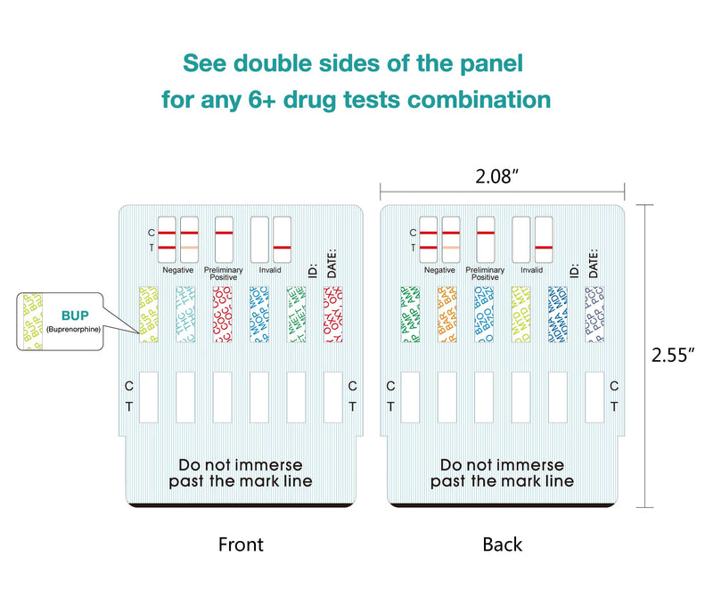 Easy@Home Multi-Drug Screen Test: 2 Pack Urine Drug Tests Kit, Testing AMP,BZO,COC,THC,MET,MOR,OXY,BAR,BUP,MDMA,PCP,MTD, All in One Screening Tests Panel, Marijuana Urine Drugs Test #EDOAP-6125B 2 Count (Pack of 1)