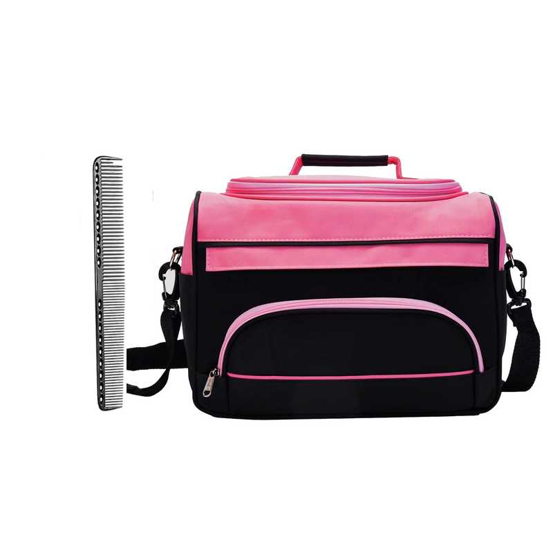 Large Capacity Hairdresser Bag Barber Carrying Case with Handle and Shoulder Strap, Beauty Salon Tool Kits Storage Travel Barber Case Holds Various Hair Cutting Tools Haircutting Bag