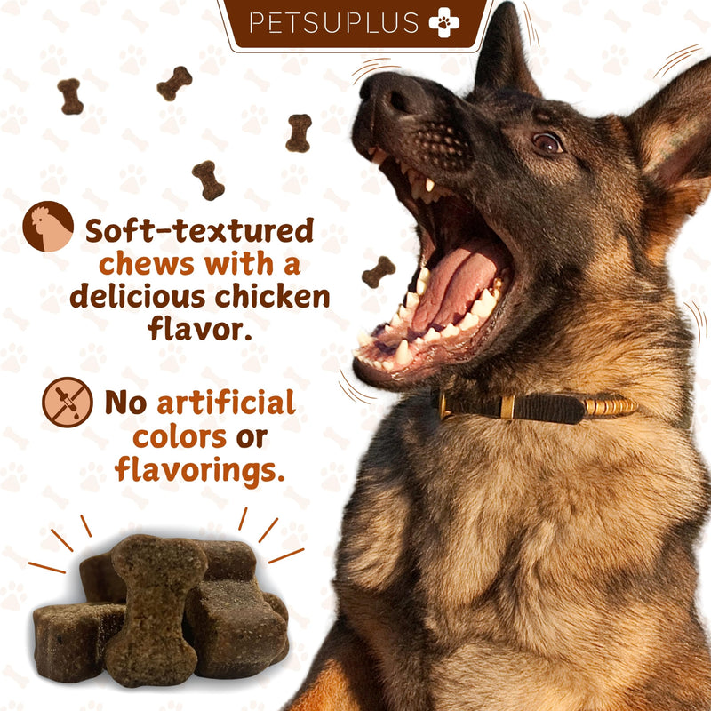Hip & Joint Care. Collagen for Dogs. Dog Joint Supplements with Green Lipped Mussel, Glucosamine, Chondroitin, Hyaluronic Acid, Calcium & more. 120 Chews