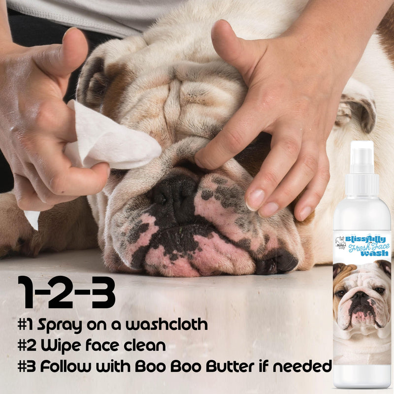 The Blissful Dog Blissfully Fresh Face Wash - Cleans Facial Folds and Wrinkles, 4-Ounce, Bulldog 4 Fl Oz (Pack of 1) - PawsPlanet Australia