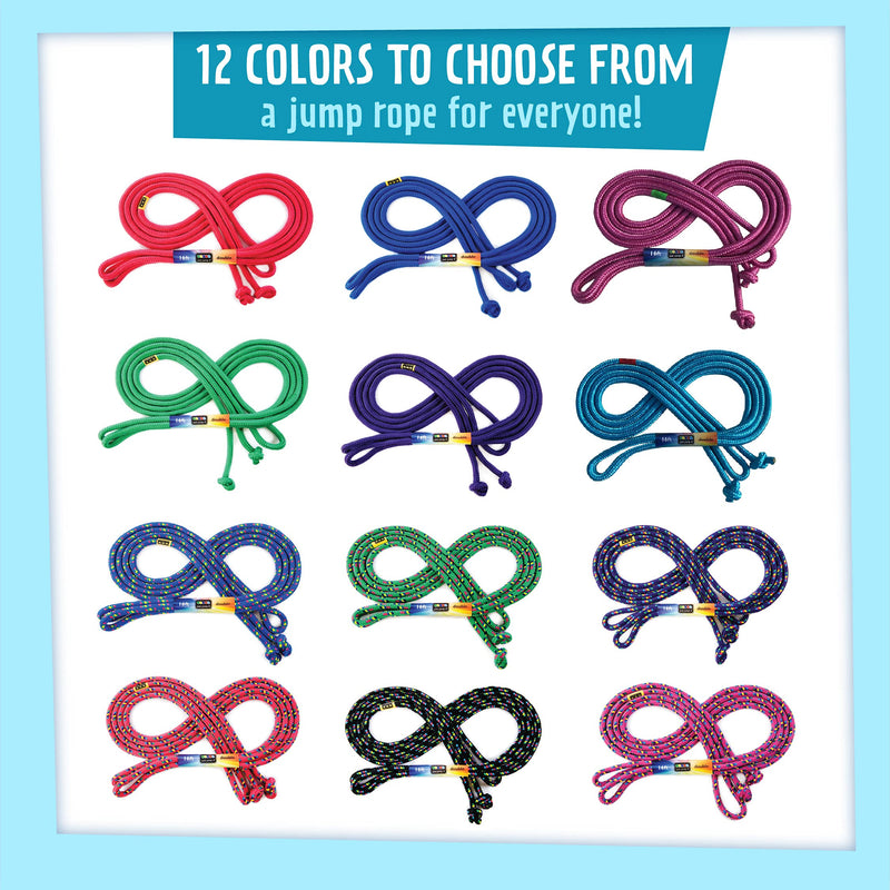 Just Jump It 16' Foot Jump Rope 2 Pack - Long Jump Ropes for Double Dutch - Outdoor Jump Ropes for Kids and Adults to Play Family Games & Exercise Green Confetti