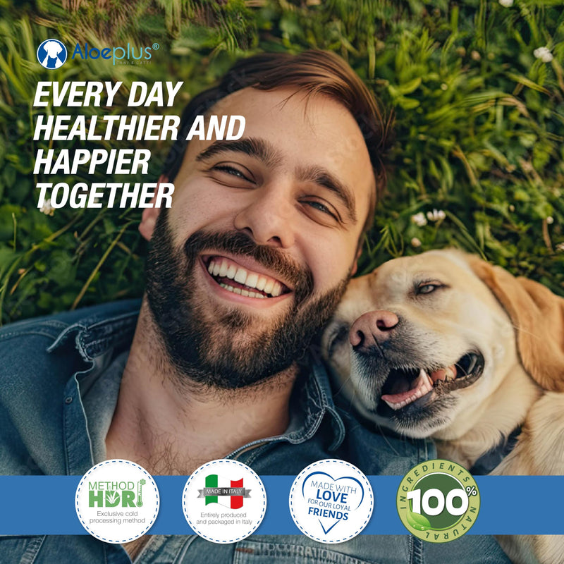 Capsules Dietary Supplement for Dogs Weighing 11+ kg. - Natural Supplement Based on Aloe arborescens - Stimulates The Immune System - for The Well-Being of Dogs Weighing 11 kg and up.