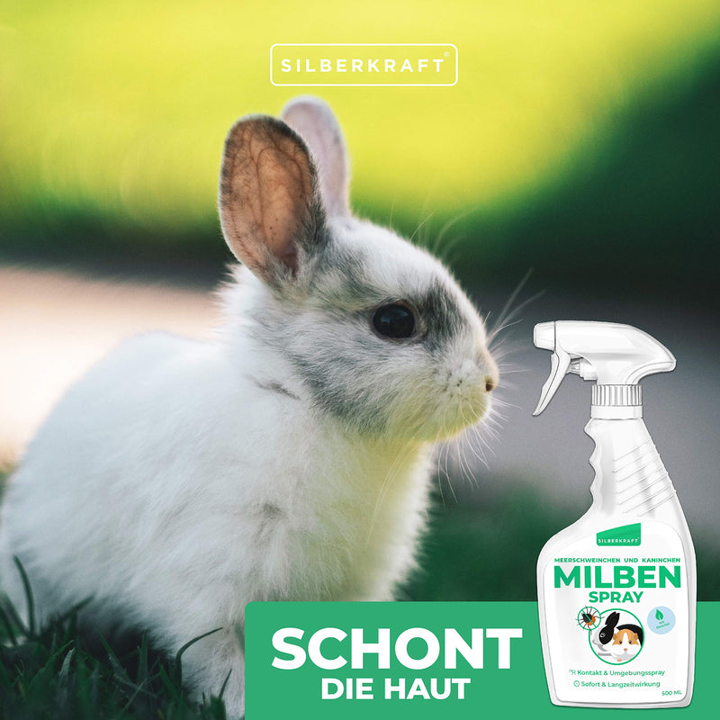 Silberkraft mite spray for guinea pigs, rabbits & small animals 500 ml, reliable mite protection, useful parasite defense, efficient and guaranteed helpful anti-mite agent - BeesActive Australia