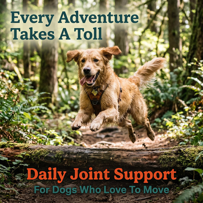 SolaPup® Hip & Joint Chews for Dogs | 120 Soft Mobility & Recovery Chews for Active Dogs | Glucosamine, Chondroitin, Turmeric & Green Lipped Mussel | Bacon Flavor | Made in USA | Gluten & Chicken Free