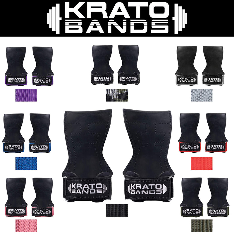 Krato Kevlar Lined Versatile Lifting Straps | Grips Bands Black Small