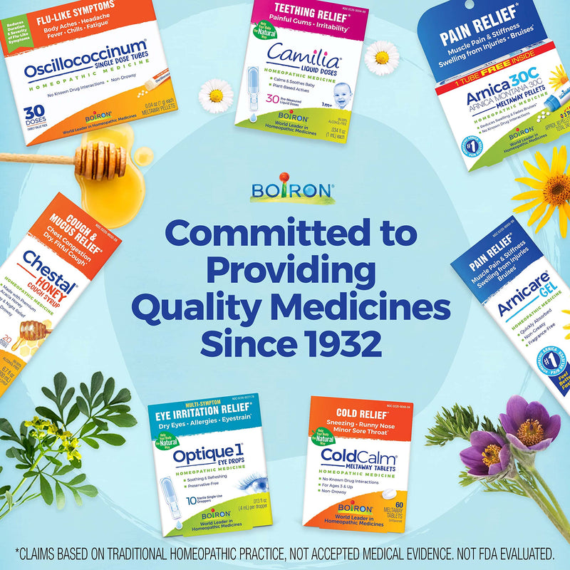 Boiron Gelsemium 30C Homeopathic Medicine for Relief from Stress, Nervousness, Apprehension, and Stage Fright - 3 Count (240 Pellets) - BeesActive Australia