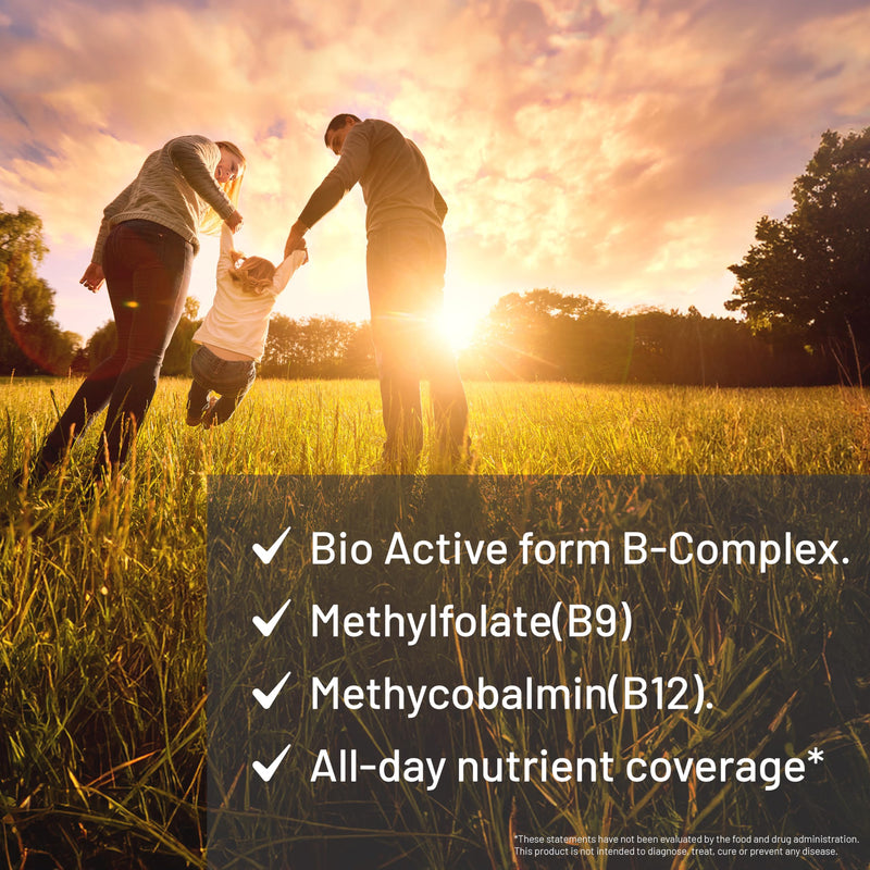 Active B-Complex with Methylated B9 & B12 – 120 Vegan Capsules