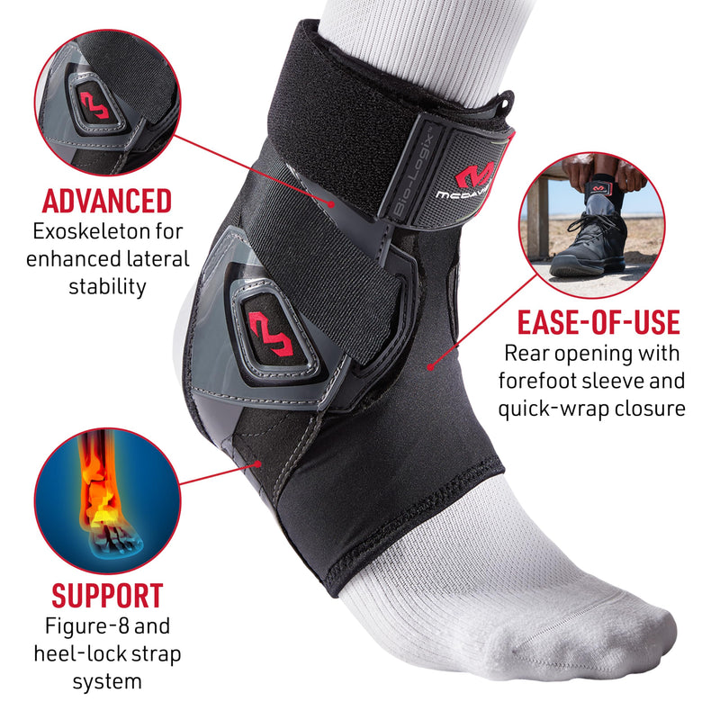 McDavid Ankle Brace Sprain Prevention/ Recovery. Bio-Logix Therapy Support, Competition Grade. Perfect for Basketball, Volleyball, Football, Soccer and More M-L Left - BeesActive Australia