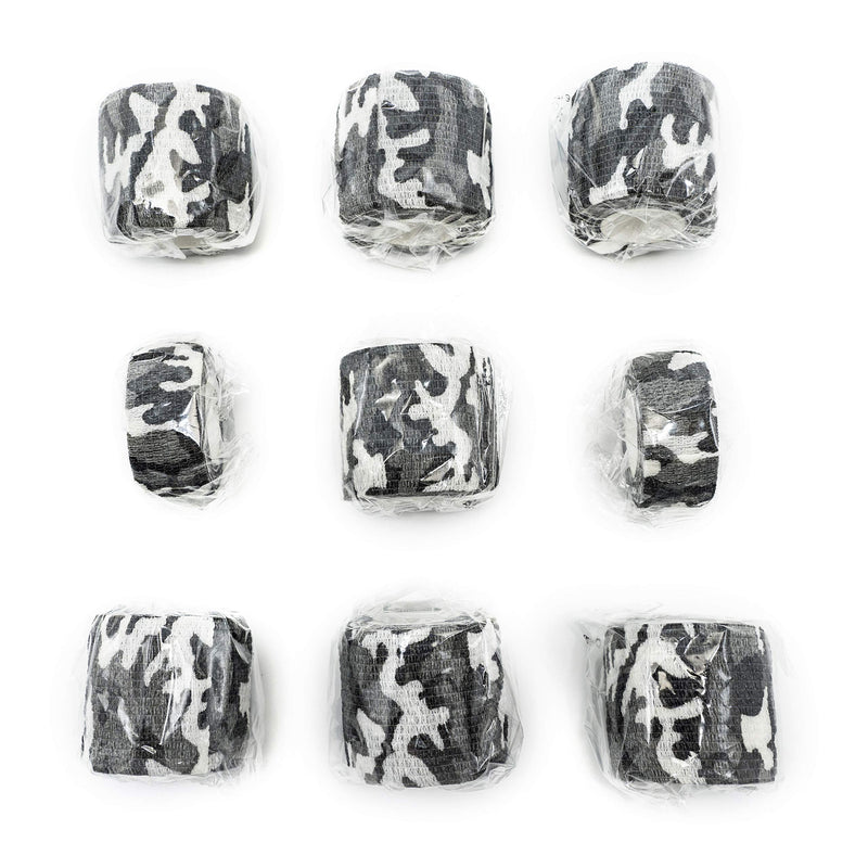 9 Rolls Self Adhesive Wrap Athletic Tape Gauze, Breathable Elastic Cohesive Bandage for Sports Injury & Pet (7 Pcs 2"x 5 Yards + 2 Pcs 1" X 5 Yards) (City Camo) City Camo - BeesActive Australia