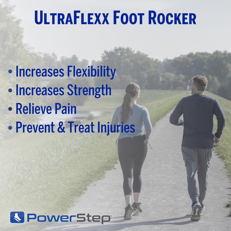 PowerStep UltraFlexx Foot Rocker, Foot and Calf Stretching, Pain Relief for Plantar Fasciitis, Achilles Tendonitis, Shin Splints, Increased Flexibility & Strength Blue POWERSTEP ULTRAFLEXX FOOT ROCKER, UN - BeesActive Australia