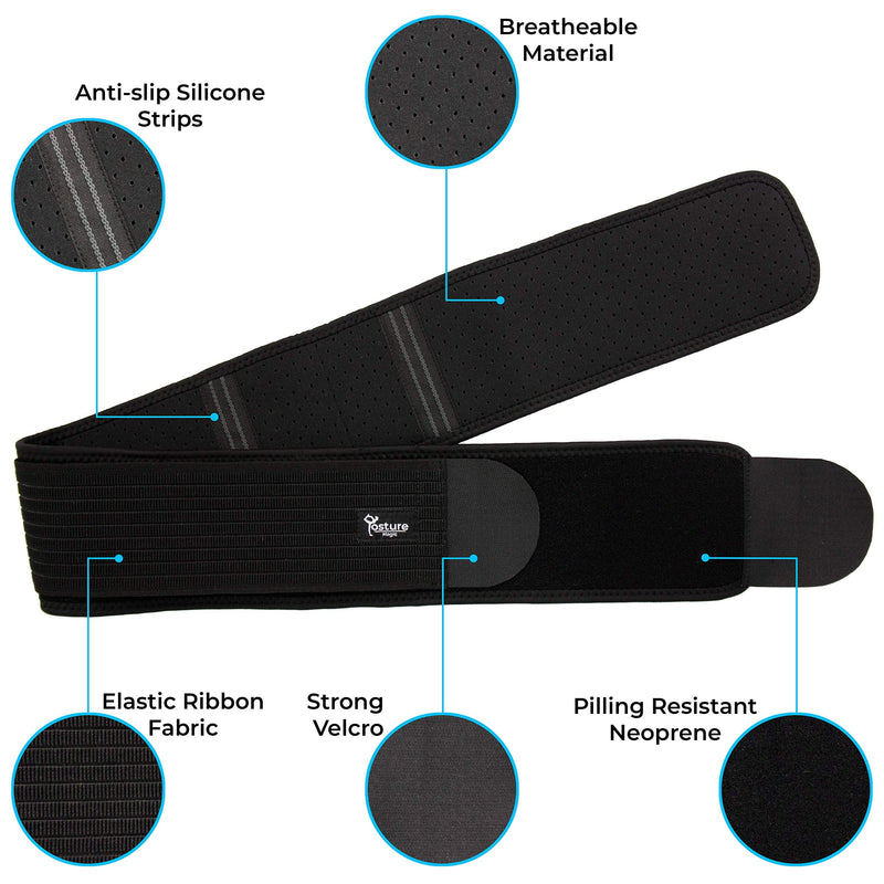 Posture Magic Sacroiliac SI Joint Support Belt for Women and Men - Reduce Sciatic, Pelvic, Lower Back and Leg Pain - Stabilize SI Joint (Regular (Hip Size 30-45")) Regular (Hip Size 30-45")