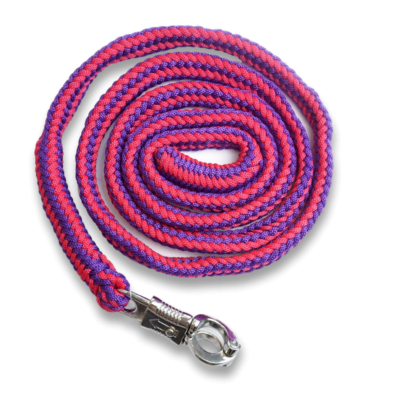 Lead rope horse tether rope for horses with sturdy panic hook length 2m many colors (red-purple) red-purple