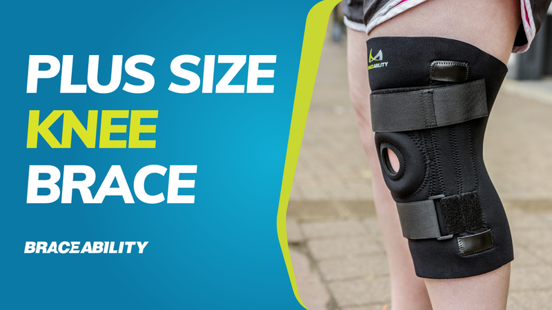 BraceAbility Bariatric Knee Brace for Large Legs - Plus Size Knee Brace with Side Stabilizers for Big Men or Women, Arthritis, Patellar Tendonitis, Obese Chondromalacia Pain, Instability (X-Large) XL