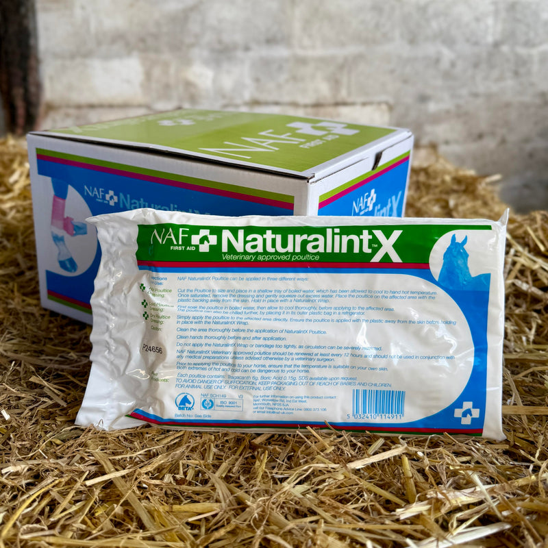 NAF NaturalintX Poultice Single – Veterinary-Approved Poultice for Horses – Can Be Used Hot, Cold or Dry – For Wounds, Abscesses, Hoof Conditions & Swellings 1 Count (Pack of 1)