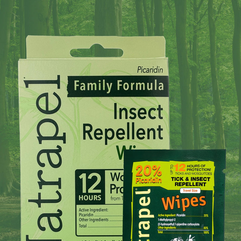 Natrapel Tick & Insect Repellent Wipes - Bug Spray with 20% Picaridin - Family Protection Against Mosquitoes, Ticks & More - Up to 12 Hours of Protection - 12 Wipes (3 Pack) - BeesActive Australia