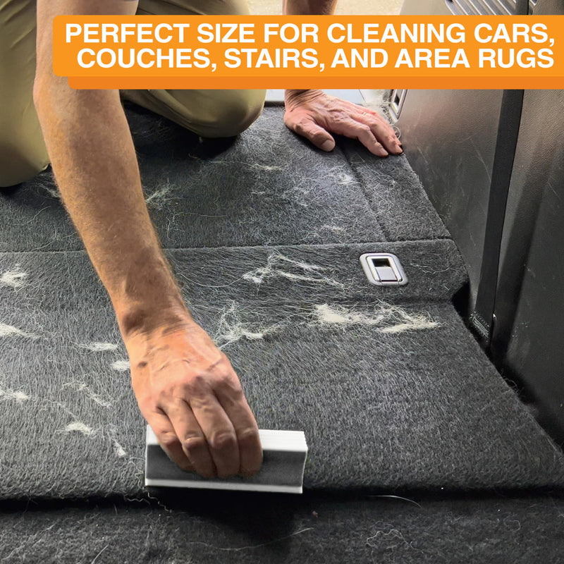 FurDozer X3 PRO Pet Hair Remover & Auto Detailing Tool - Cat & Dog Hair Remover for Carpets, Car Interiors, Couches, Bedding, & Furniture - Reusable Pet Hair Removal Tool for Dog Fur & Lint, 5", Grey X3 PRO - 5" Long Gray - BeesActive Australia