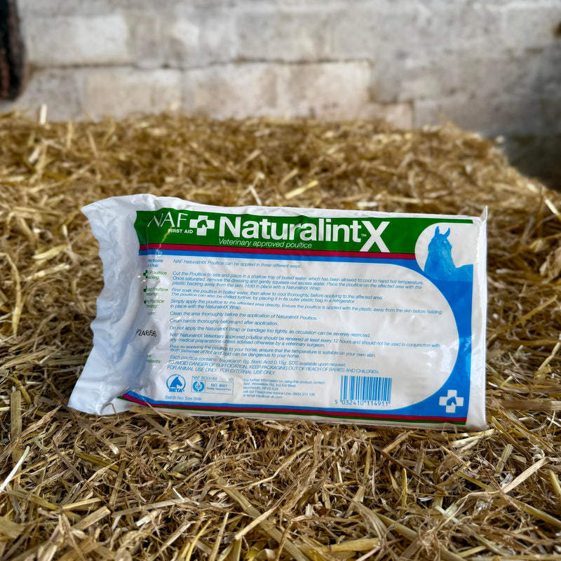 NAF NaturalintX Poultice Single – Veterinary-Approved Poultice for Horses – Can Be Used Hot, Cold or Dry – For Wounds, Abscesses, Hoof Conditions & Swellings 1 Count (Pack of 1)