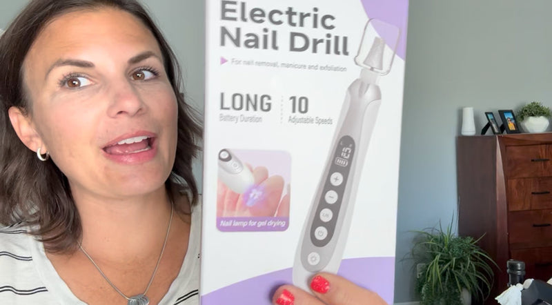 Nail Drill, Electric Nail File, 10-Speed Cordless Manicure Kit, Purple