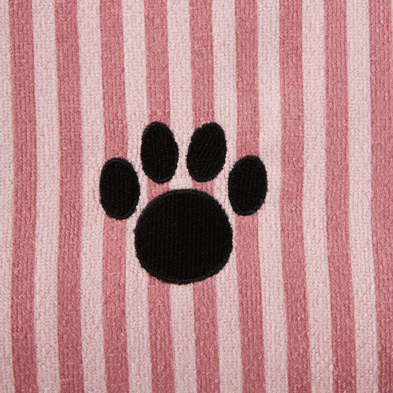 Bone Dry Pet Grooming Towel Collection Absorbent Microfiber X-Large, 41x23.5", Striped Rose - BeesActive Australia