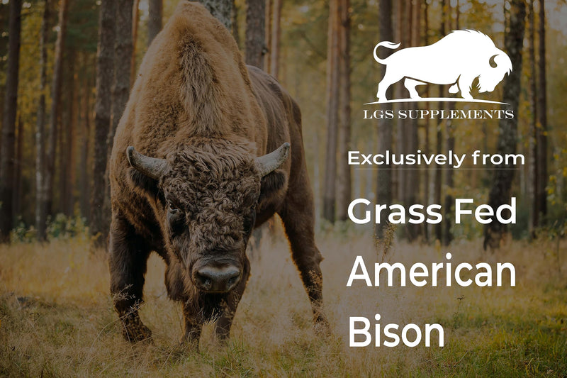 Grass Fed Bison Organ Supplement, Supports Whole Body Wellness with Proprietary Blend of Liver, Heart, Kidney, Freeze-Dried Bison, Non-GMO, 180 Capsules